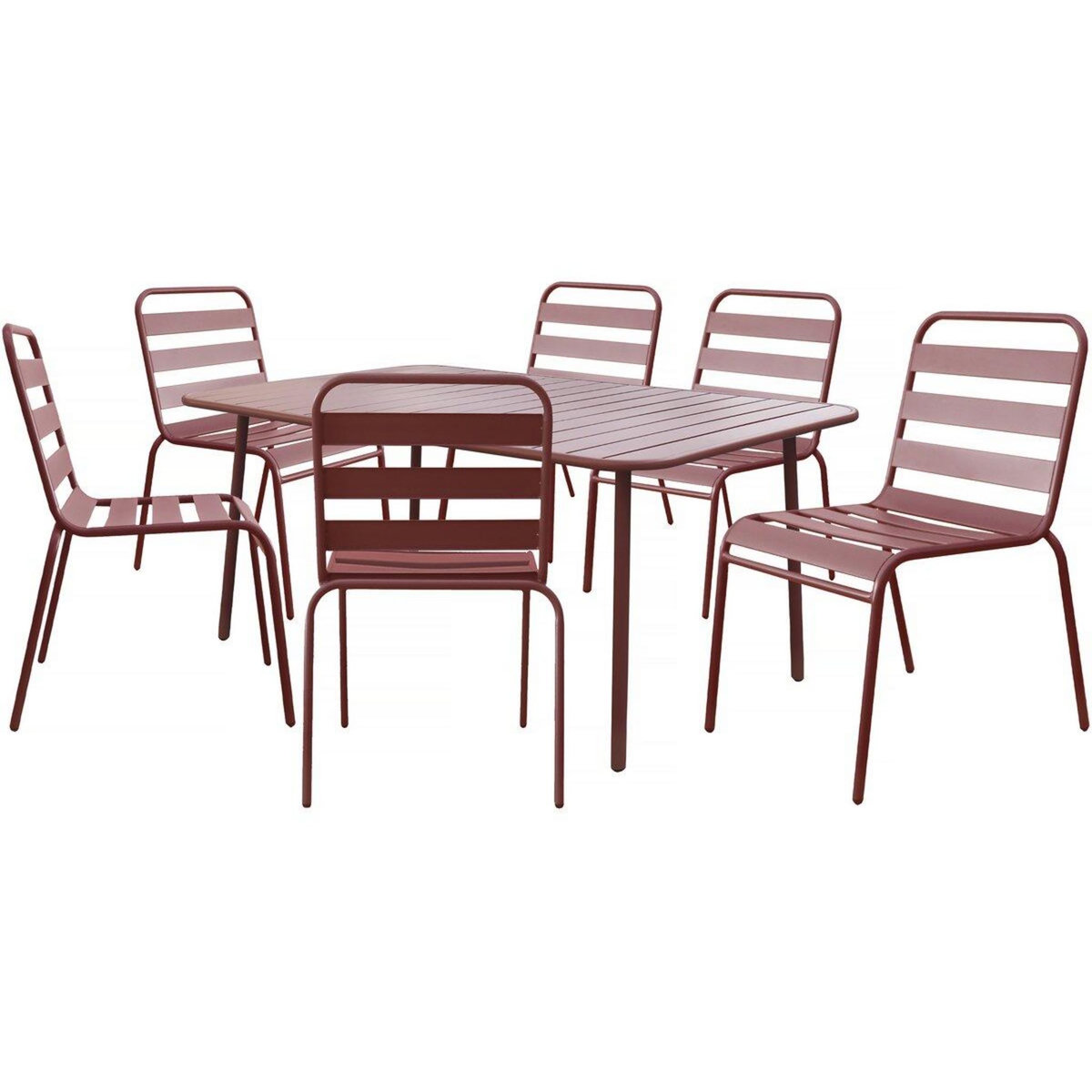 Habitat et Jardin Salon de jardin en métal  Bilbao  - 6 places - Terracotta