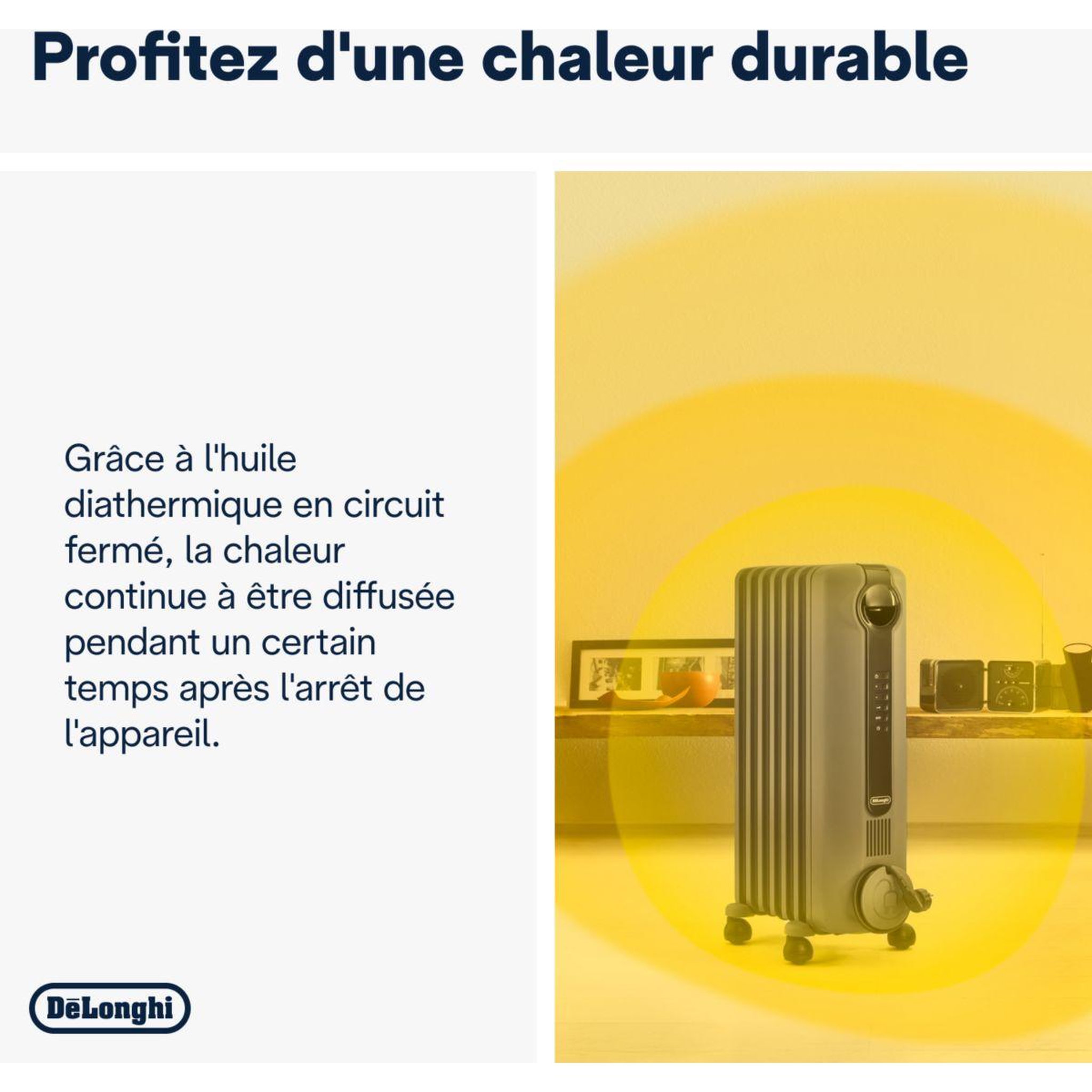 Voir la diapositive 4 : DELONGHI Chauffage Bain d'huile TRRS0920E.G