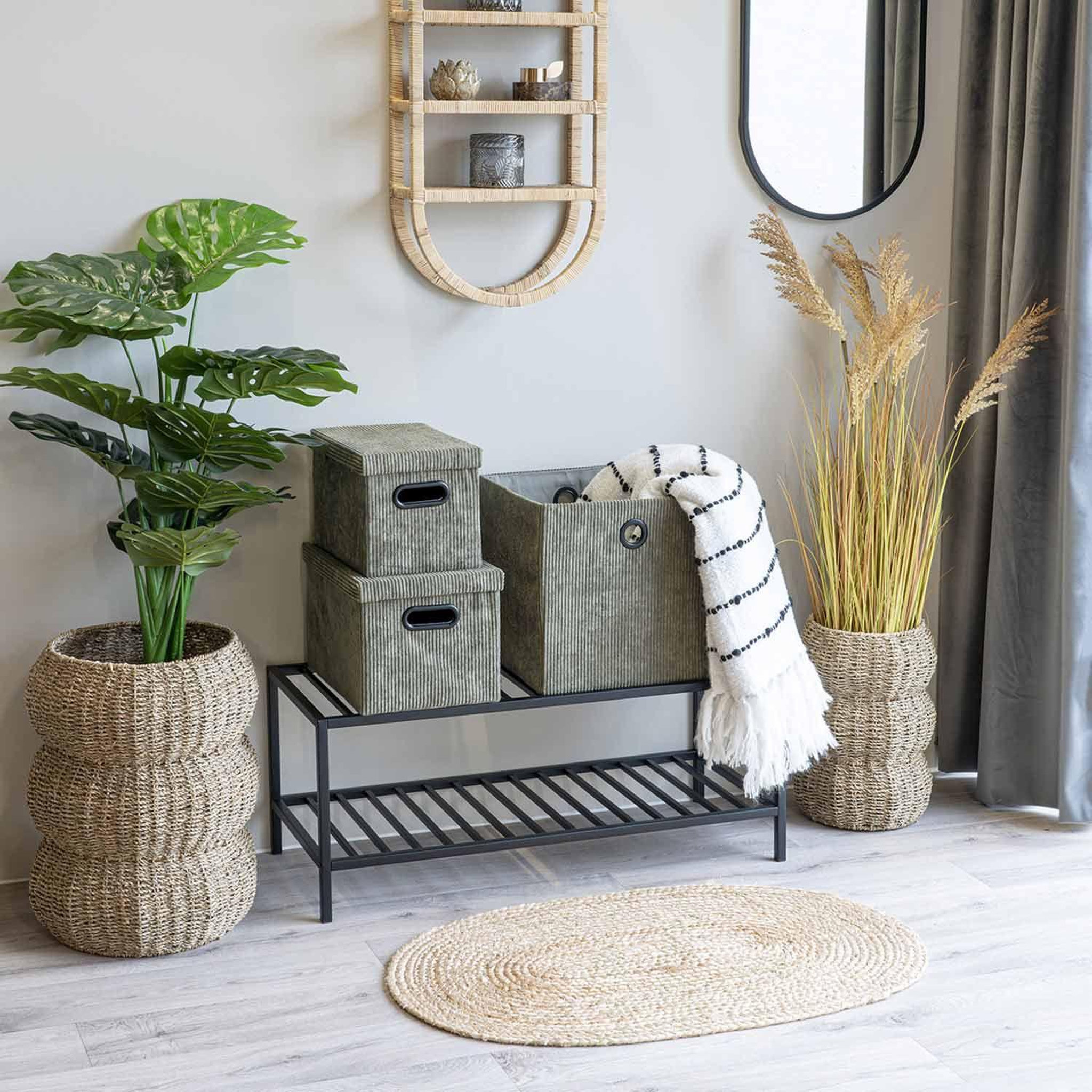 Voir la diapositive 2 : HOUSE NORDIC Tapis ovale en jute naturel 50 x 80 cm