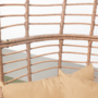 Voir la diapositive 6 : CONCEPT USINE Ensemble fauteuil sur pied effet rotin et repose-pieds avec coussin beige JANE