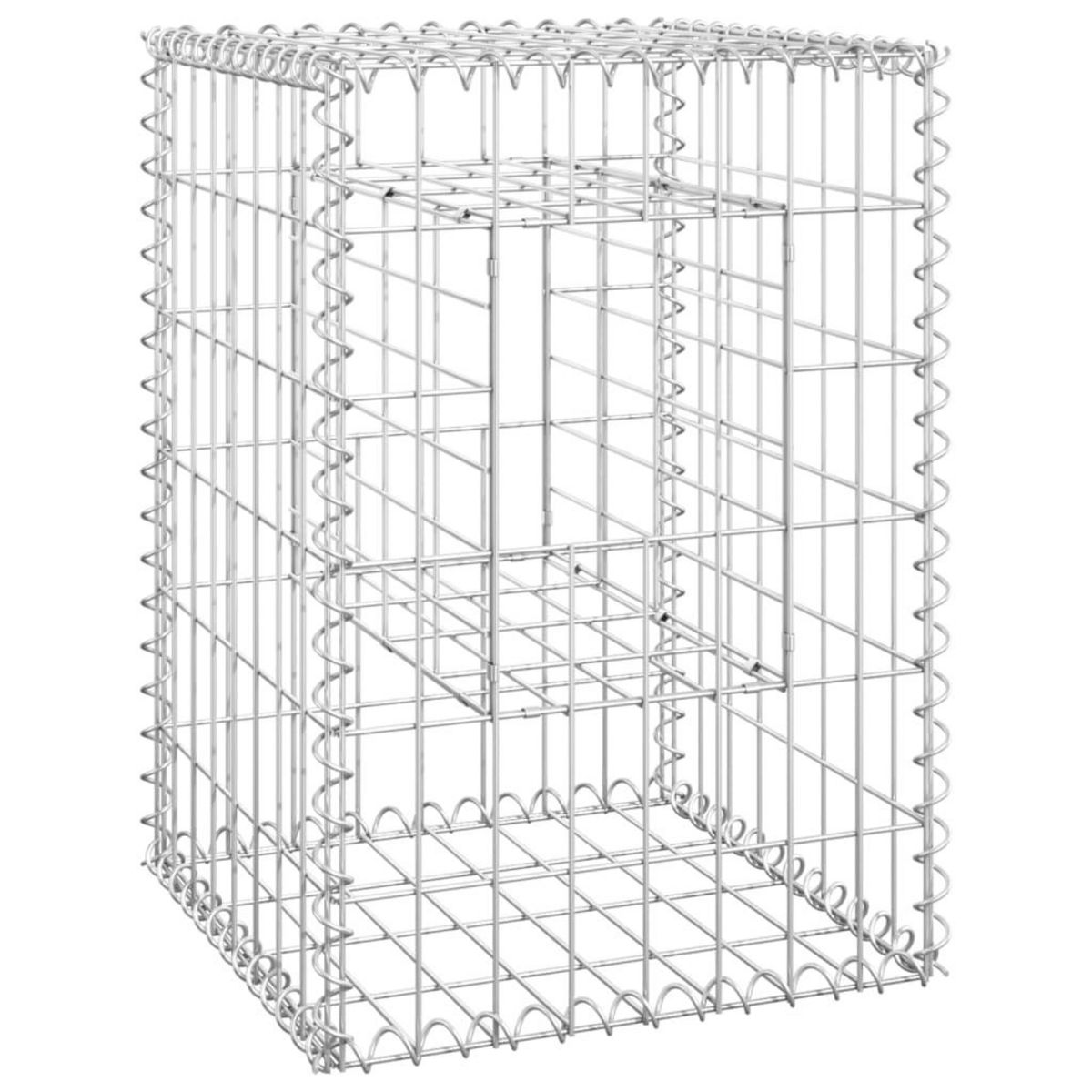 VIDAXL Poteaux a panier de gabion 2 pcs 40x40x60 cm Fer
