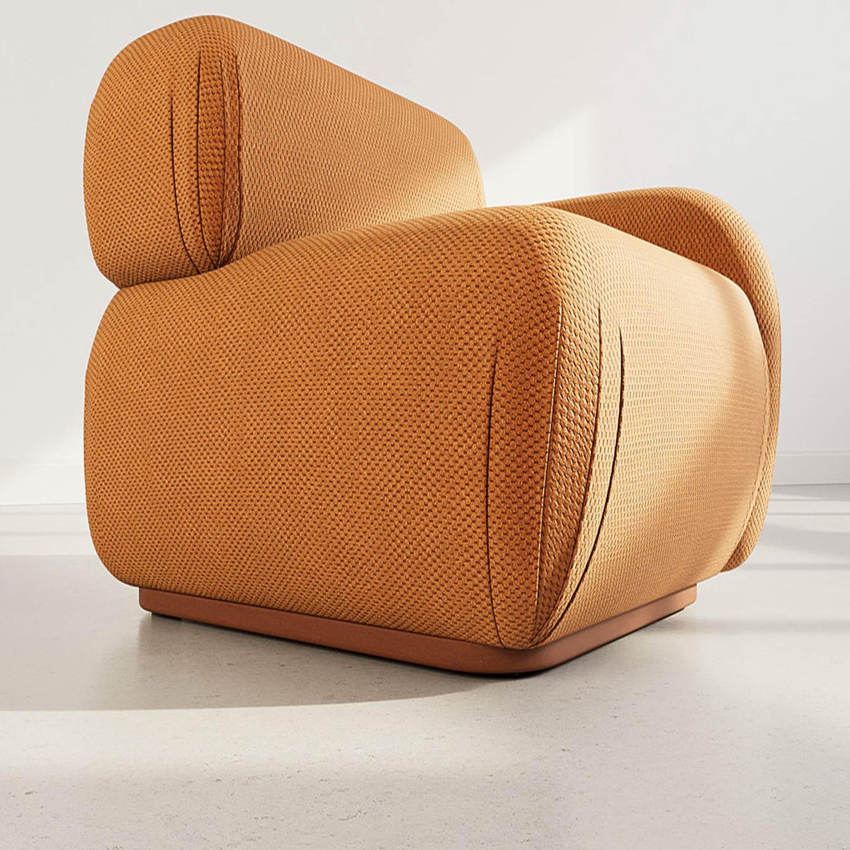 LISA DESIGN Penelope - module d'assise droit en velours texturé