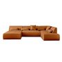 Voir la diapositive 6 : LISA DESIGN Onyx - canapé panoramique d'angle droit 7 places - en tissu