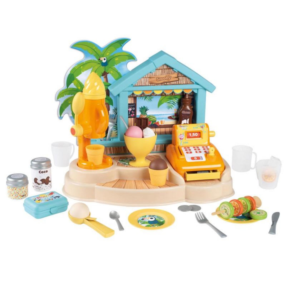 SMOBY Jeu d'imitation Smoby Beach Bar aux couleurs vives et estivales