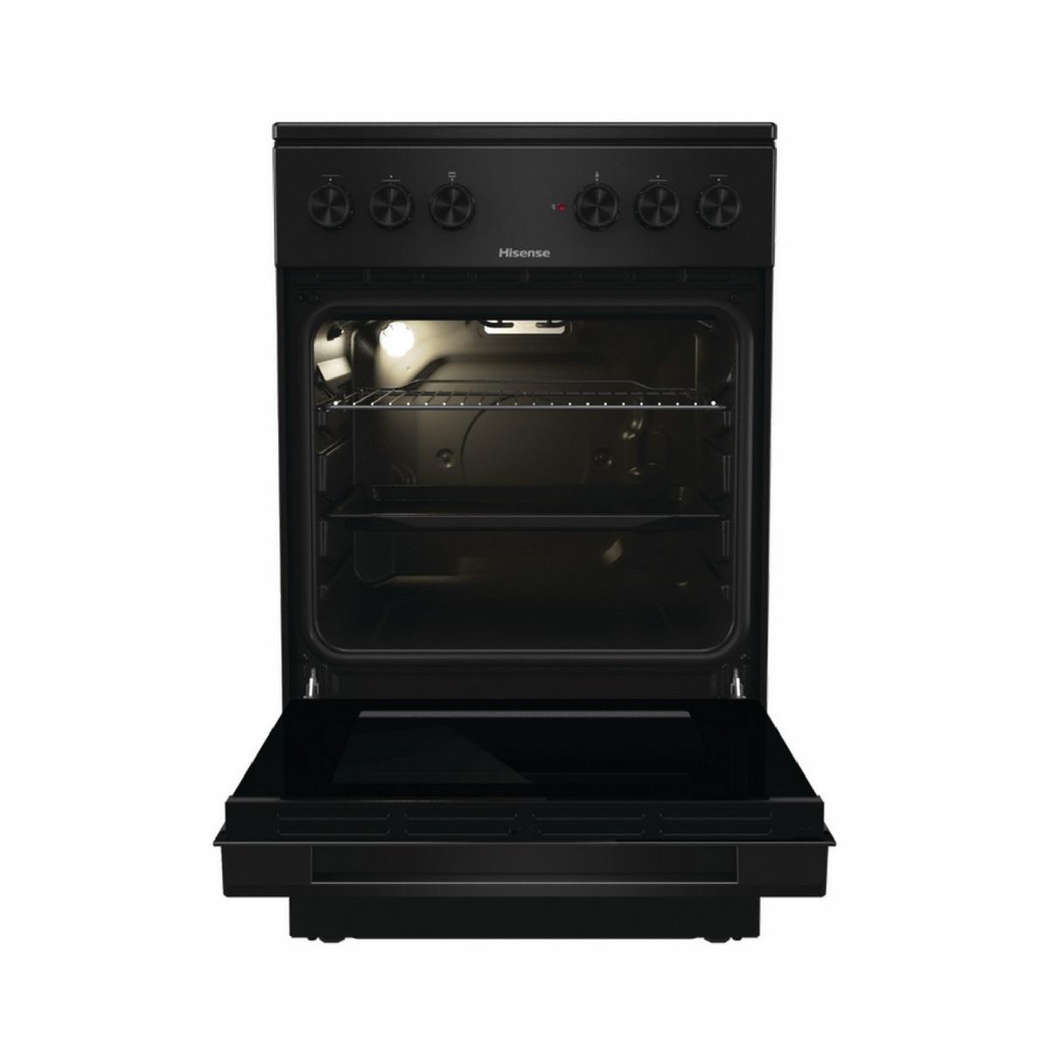 Voir la diapositive 4 : Hisense Cuisinière vitrocéramique 68l 8kw noir - HEC5A10BG
