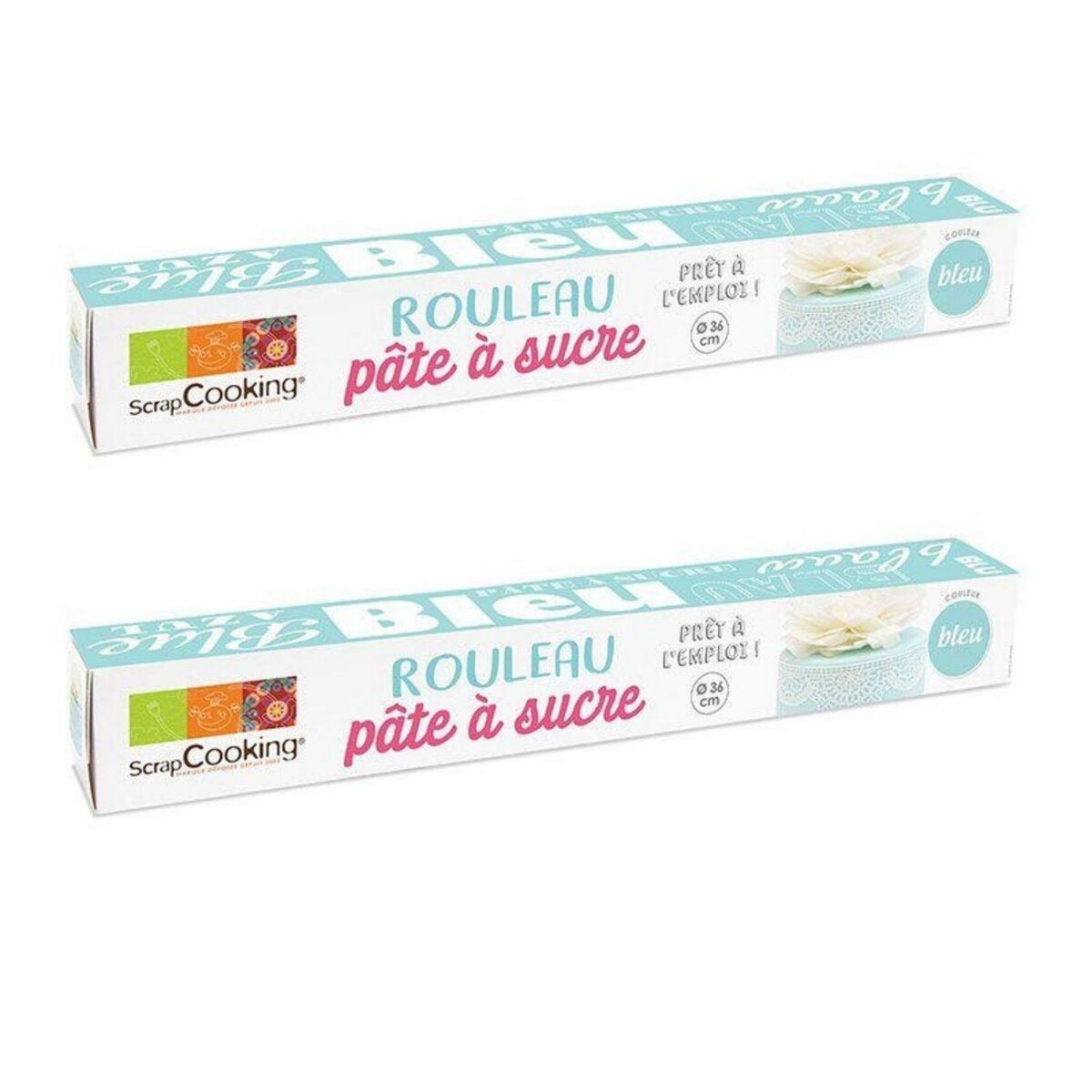 Pâte à Sucre Bleu en Rouleau ⌀ 36 cm 430g Scrapcooking - ,  Achat, Vente