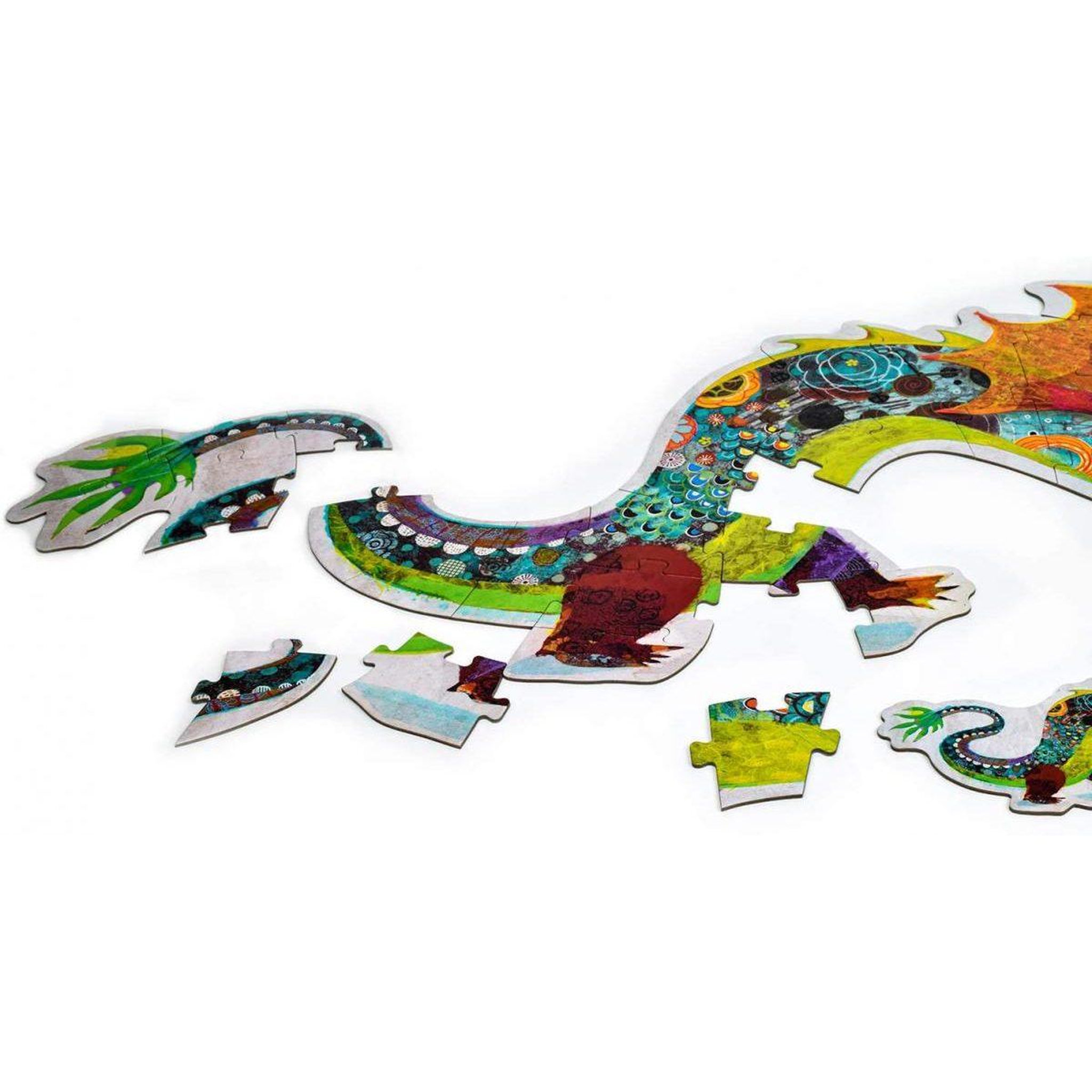 Voir la diapositive 2 : Djeco Puzzle geant leon le dragon