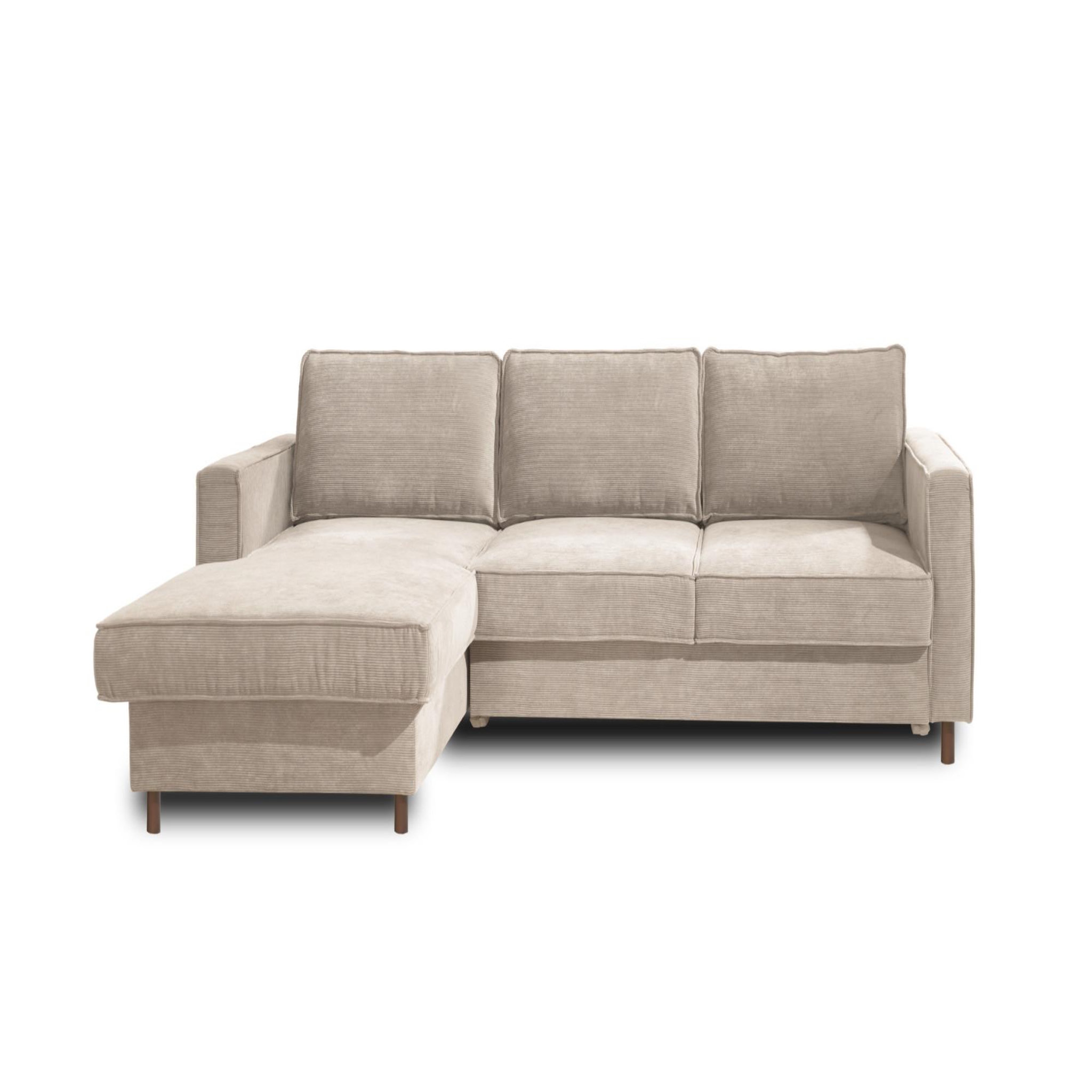 Voir la diapositive 1 : BEST MOBILIER Jake - canapé d'angle gauche - convertible avec coffre - 4 places - en velours côtelé