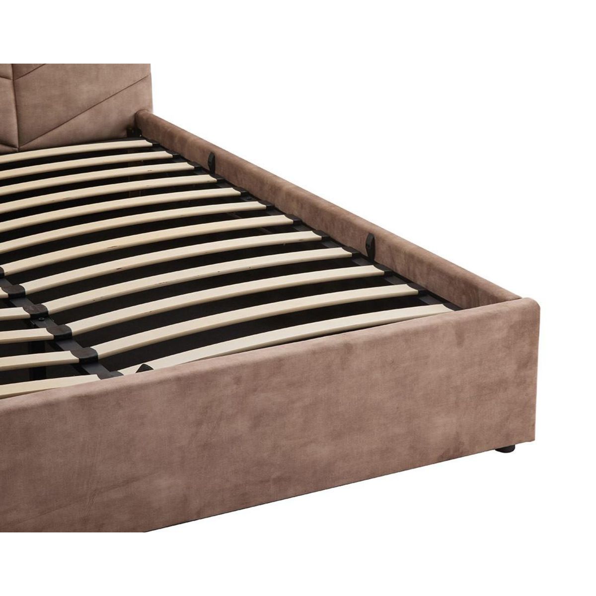 BEST MOBILIER Peonis - lit coffre - 160x200 cm - en velours - sommier inclus