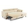 Voir la diapositive 4 : BEST MOBILIER Alicante - canapé d'angle réversible convertible avec têtières - coffre - 4 places - en tissu texturé