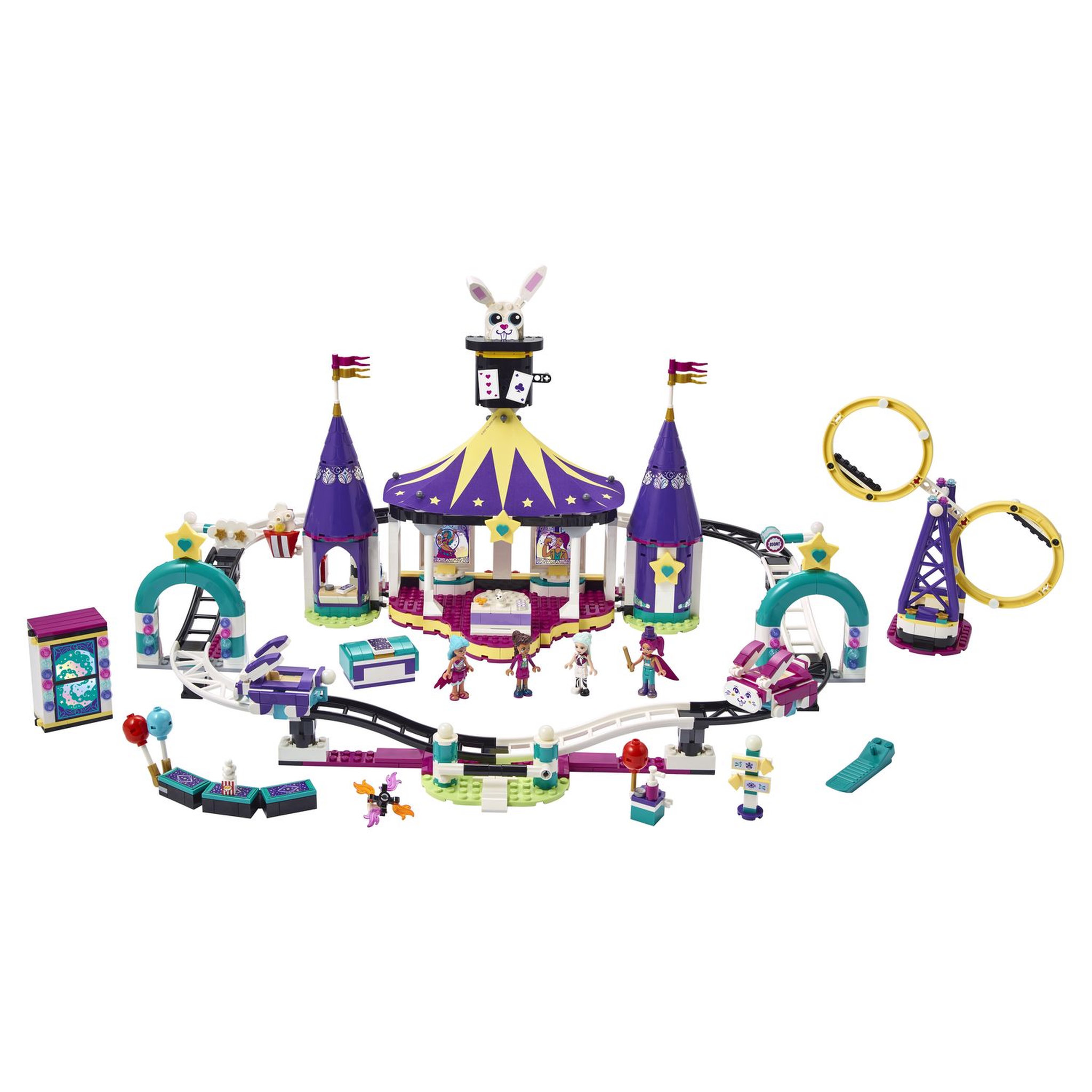Voir la diapositive 2 : LEGO Friends 41685 Les montagnes russes de la fête foraine magique dès 8 ans