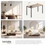 Voir la diapositive 5 : tectake Bureau Style industriel Grand espace pour les jambes