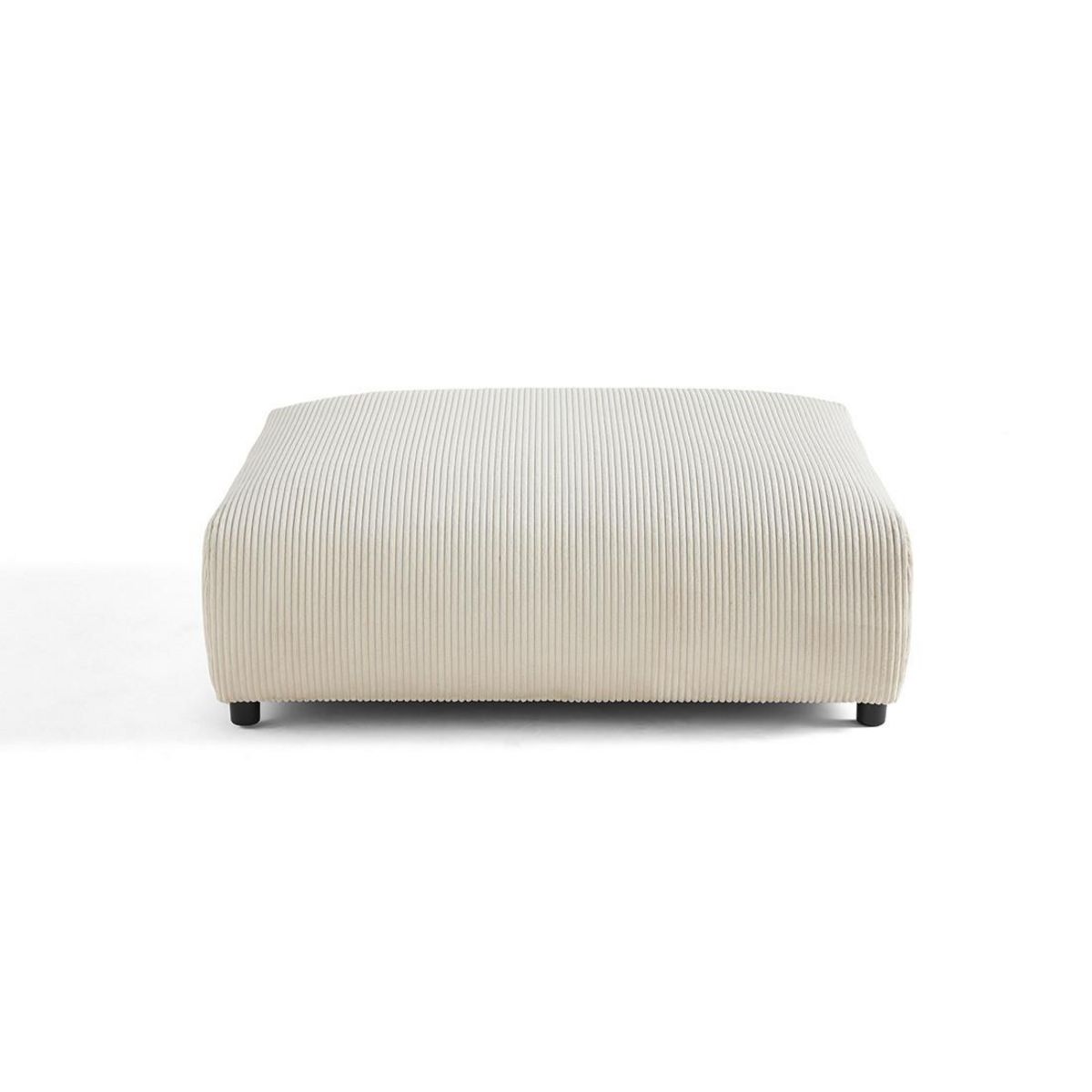 LISA DESIGN Garance - grand pouf modulable - en velours côtelé