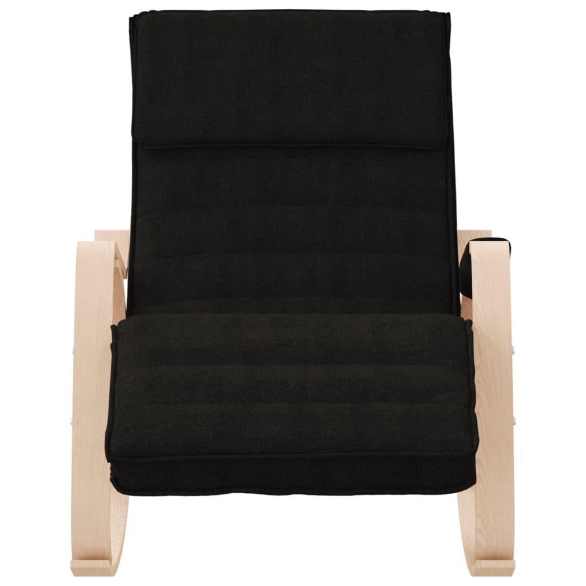 VIDAXL Chaise a bascule Noir Tissu