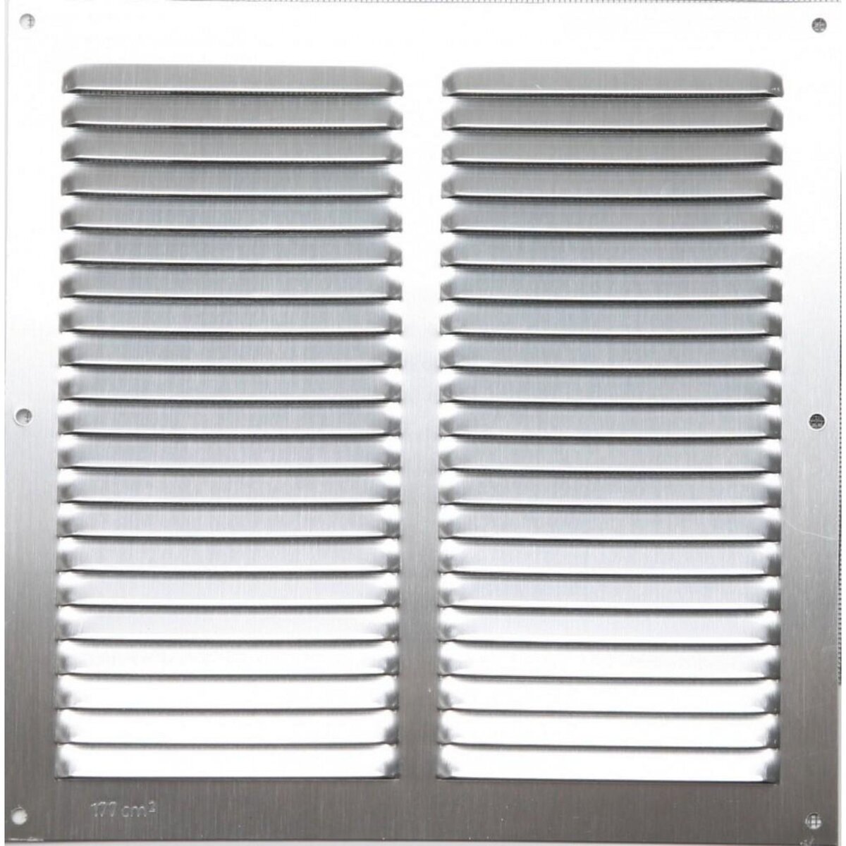CENTRALE BRICO Grille d'aération aluminium anodisé, L.25 x l.25 cm