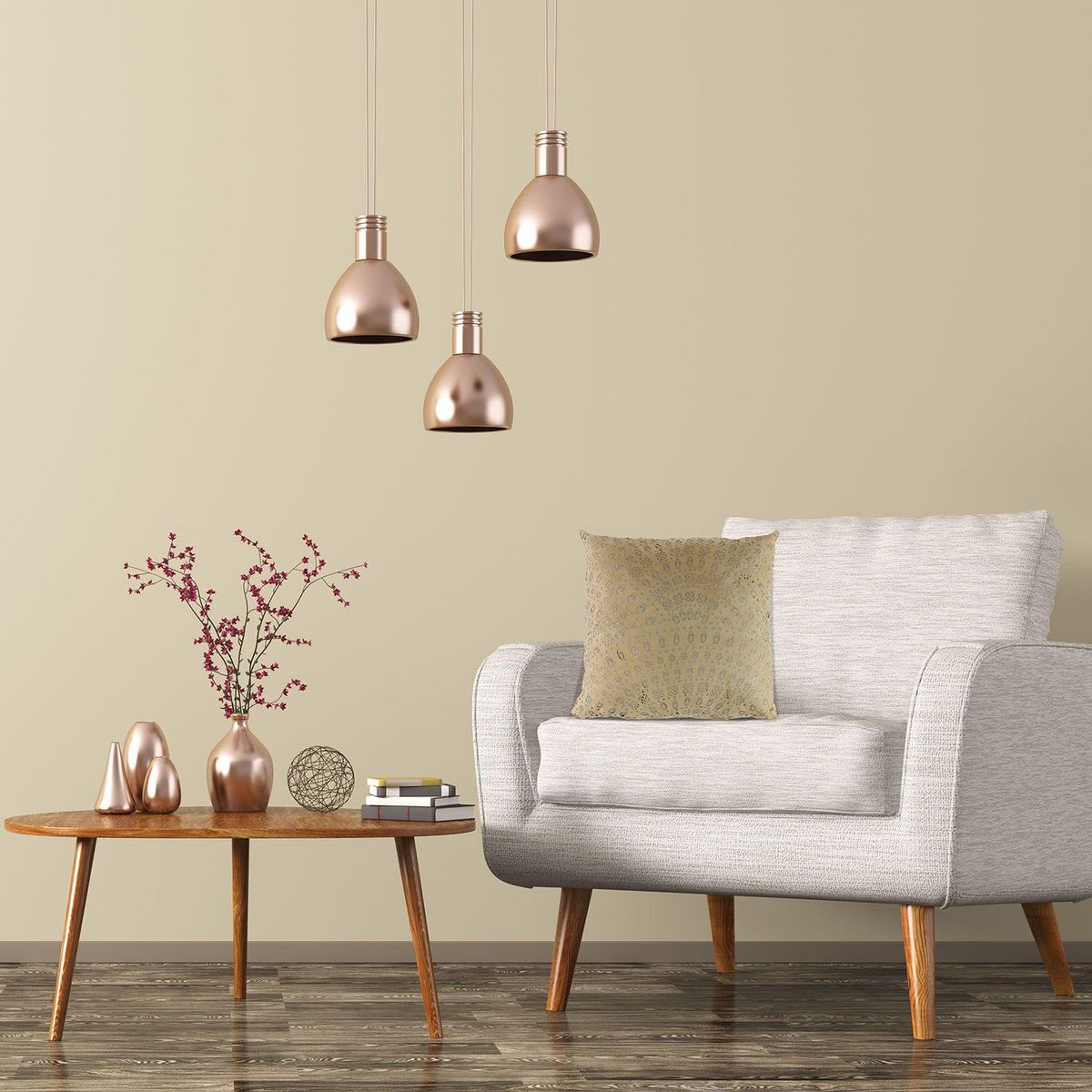 The Home Deco Factory Coussin carré en suédine scandinave Home