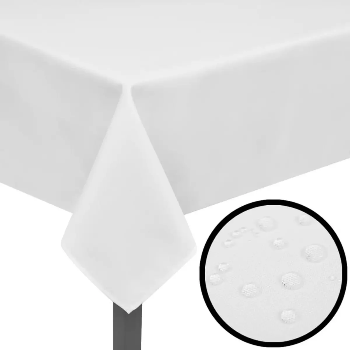VIDAXL Nappes de table 5 pcs Blanc 170x130 cm