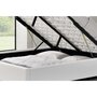 CONCEPT USINE Cadre de lit blanc avec coffre de rangement intégré -140x190 cm KENNINGTON