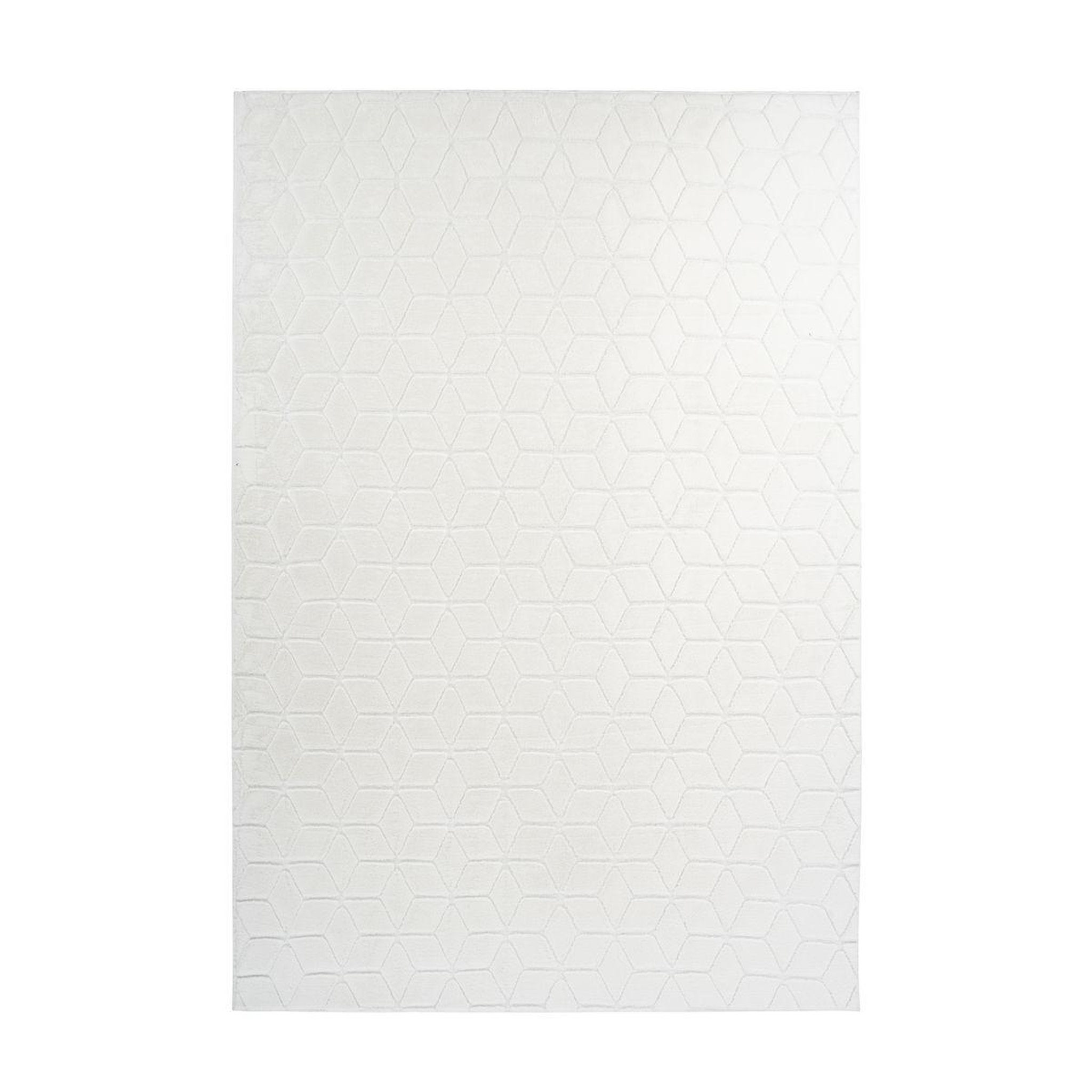 Paris Prix Tapis shaggy effet 3d  vivica  blanc. Coloris disponibles : Blanc