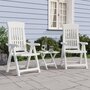 Voir la diapositive 1 : VIDAXL Chaises inclinables de jardin lot de 2 blanc PP