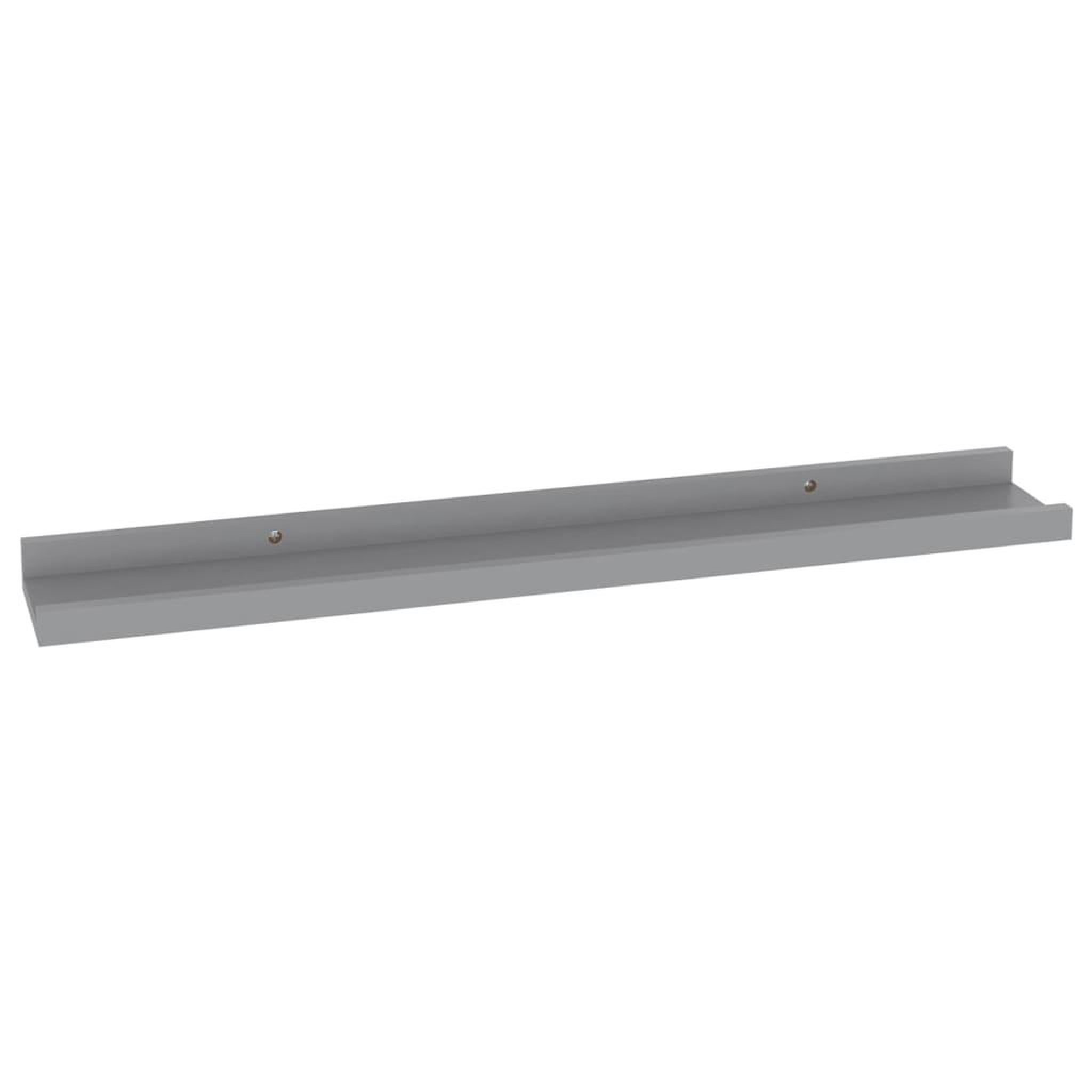 Voir la diapositive 5 : VIDAXL Etageres murales 4 pcs Gris 60x9x3 cm