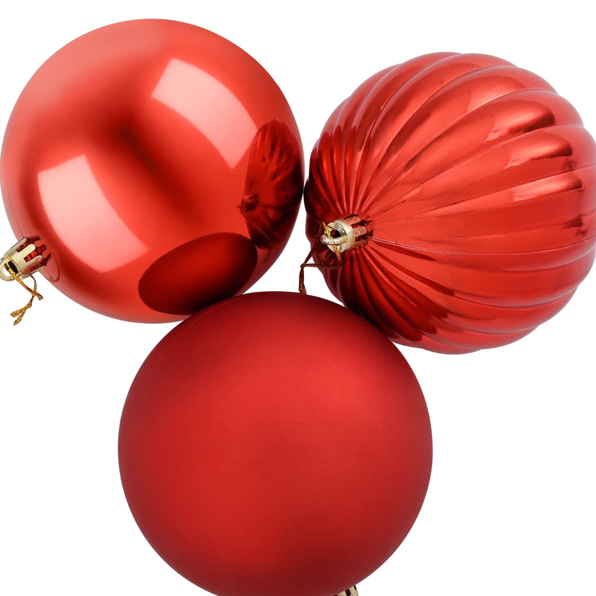 Voir la diapositive 5 : VIDAXL Ensemble de boules de Noël XL 15 pc Rouge Diam. 10 cm Plastique
