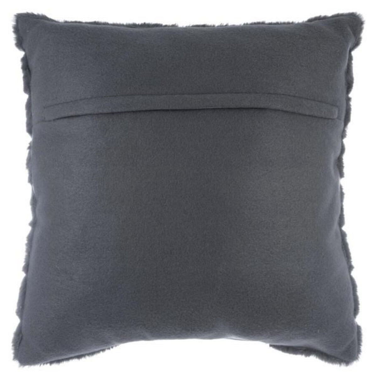 ATMOSPHERA Coussin Imitation Fourrure  Manoir  45x45cm Gris Foncé