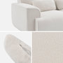 Voir la diapositive 4 : SWEEEK Canapé 2 places. tissu bouclette. 2 coussins déhoussables. Wallas  L 178 x P 97.5 x H 73cm