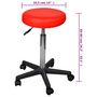 Voir la diapositive 5 : VIDAXL Tabouret de bureau Rouge