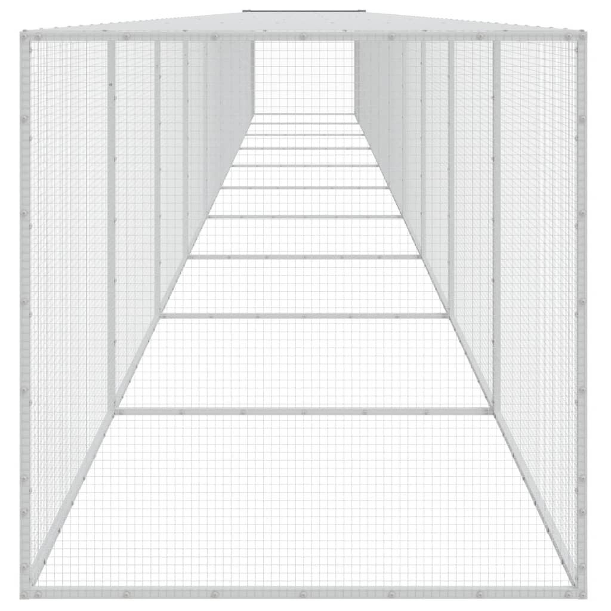 Voir la diapositive 4 : VIDAXL Poulailler avec toit gris clair 1003x98x90 cm acier galvanise
