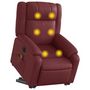 Voir la diapositive 3 : VIDAXL Fauteuil inclinable de massage electrique rouge bordeaux
