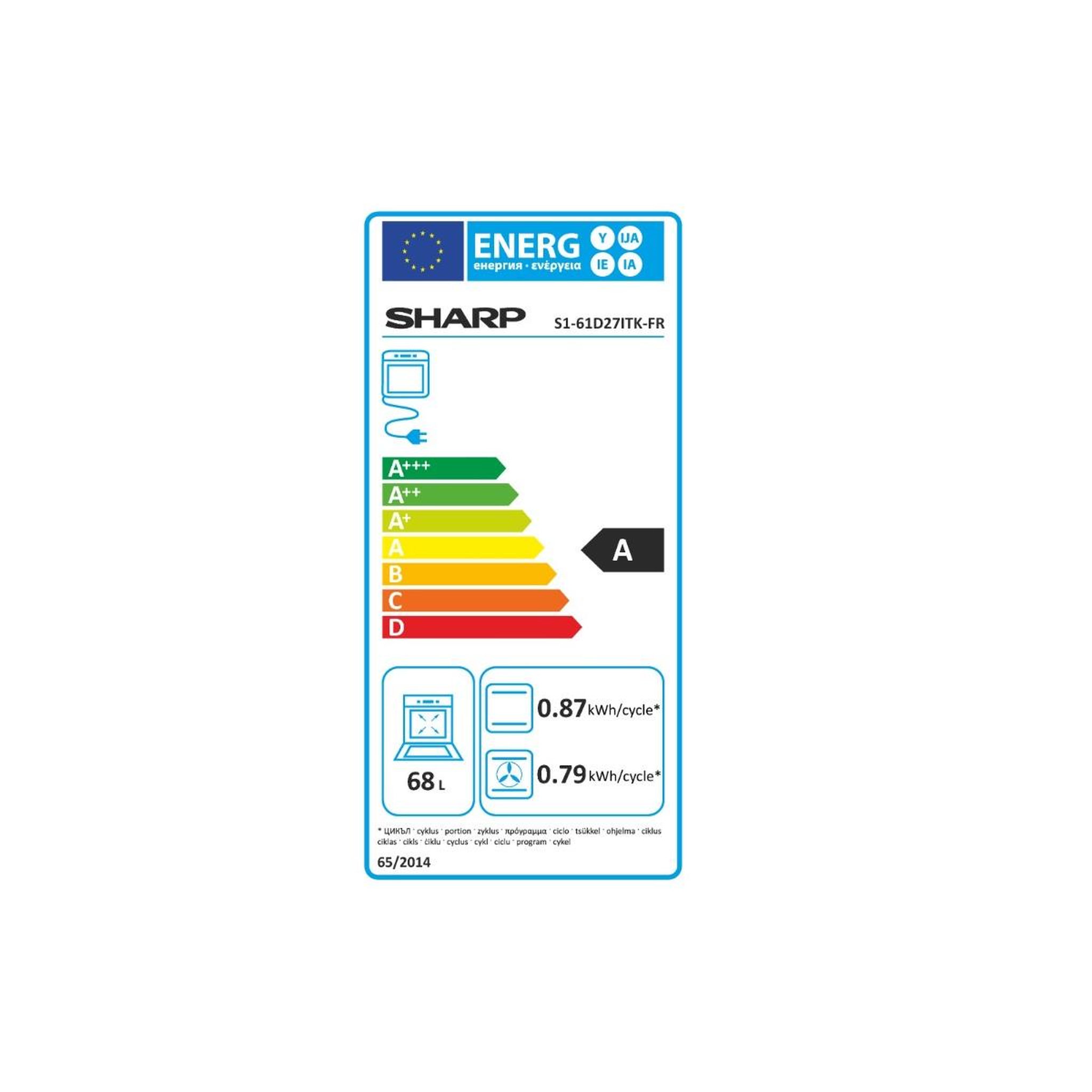 Voir la diapositive 2 : Sharp Pack table & four intégrable multifonction 68l - s1-61d27itk