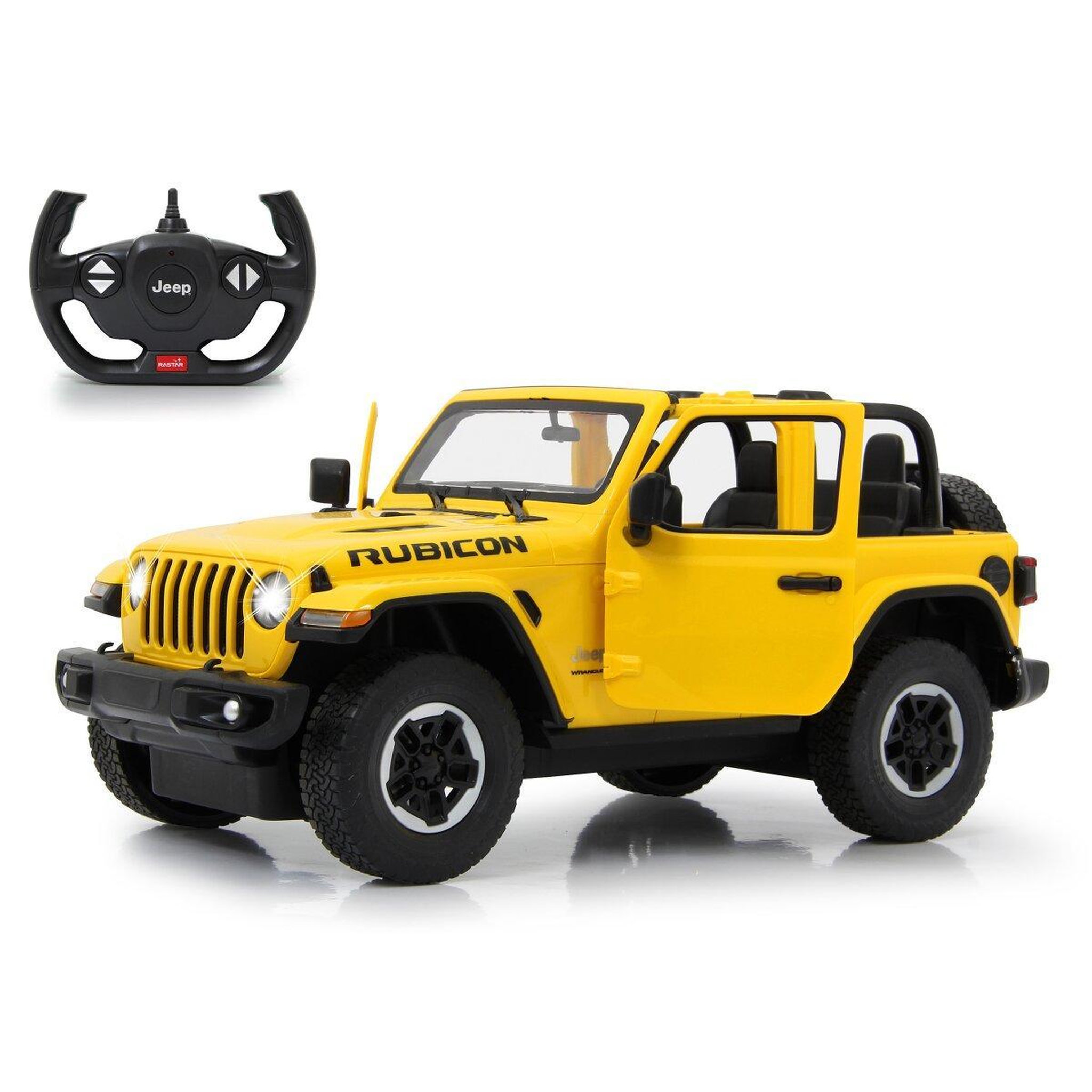 Jamara Voiture télécommandée Jeep Wrangler JL 1:14 jaune 2,4GHz