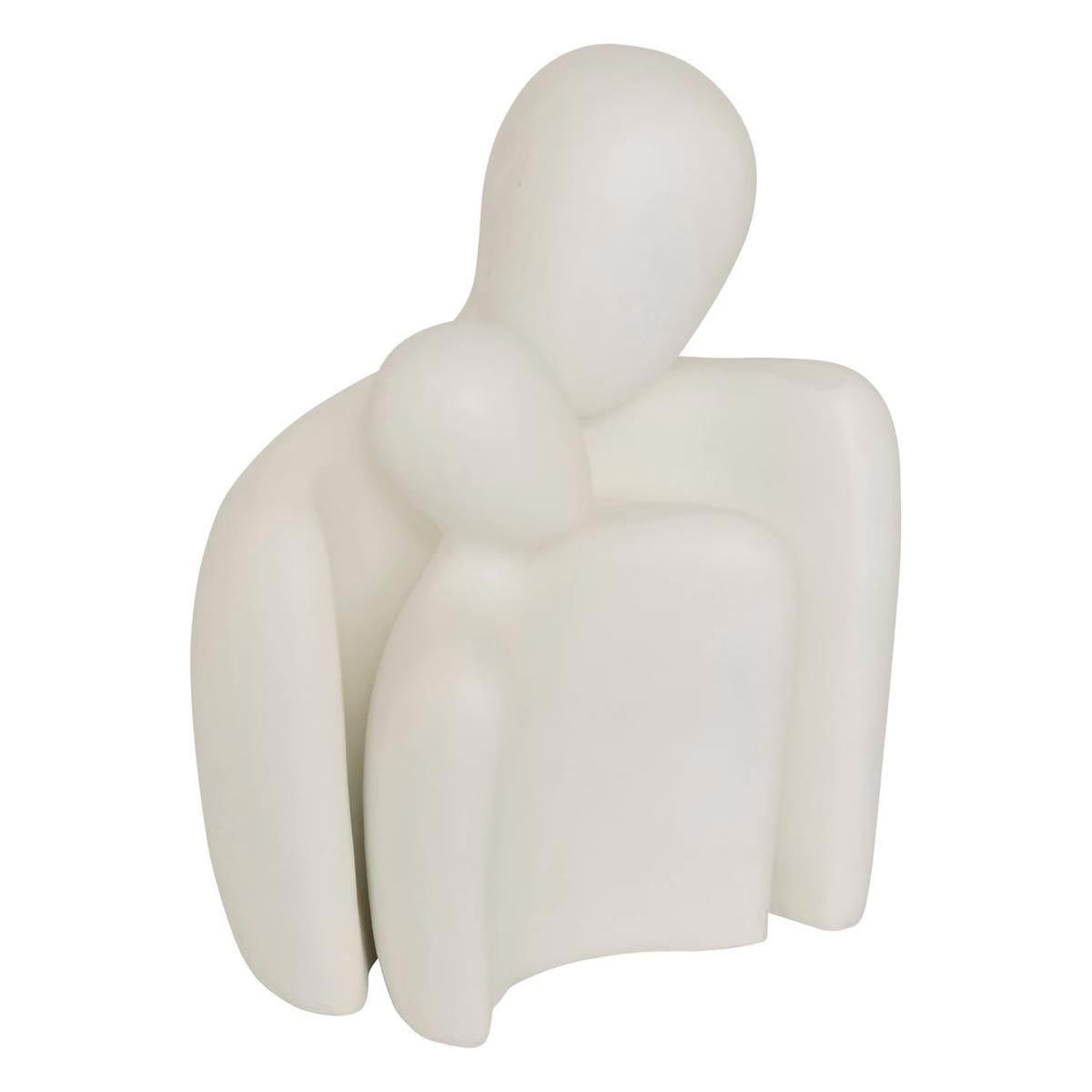 ATMOSPHERA Statuette couple en résine  rima  22cm blanc