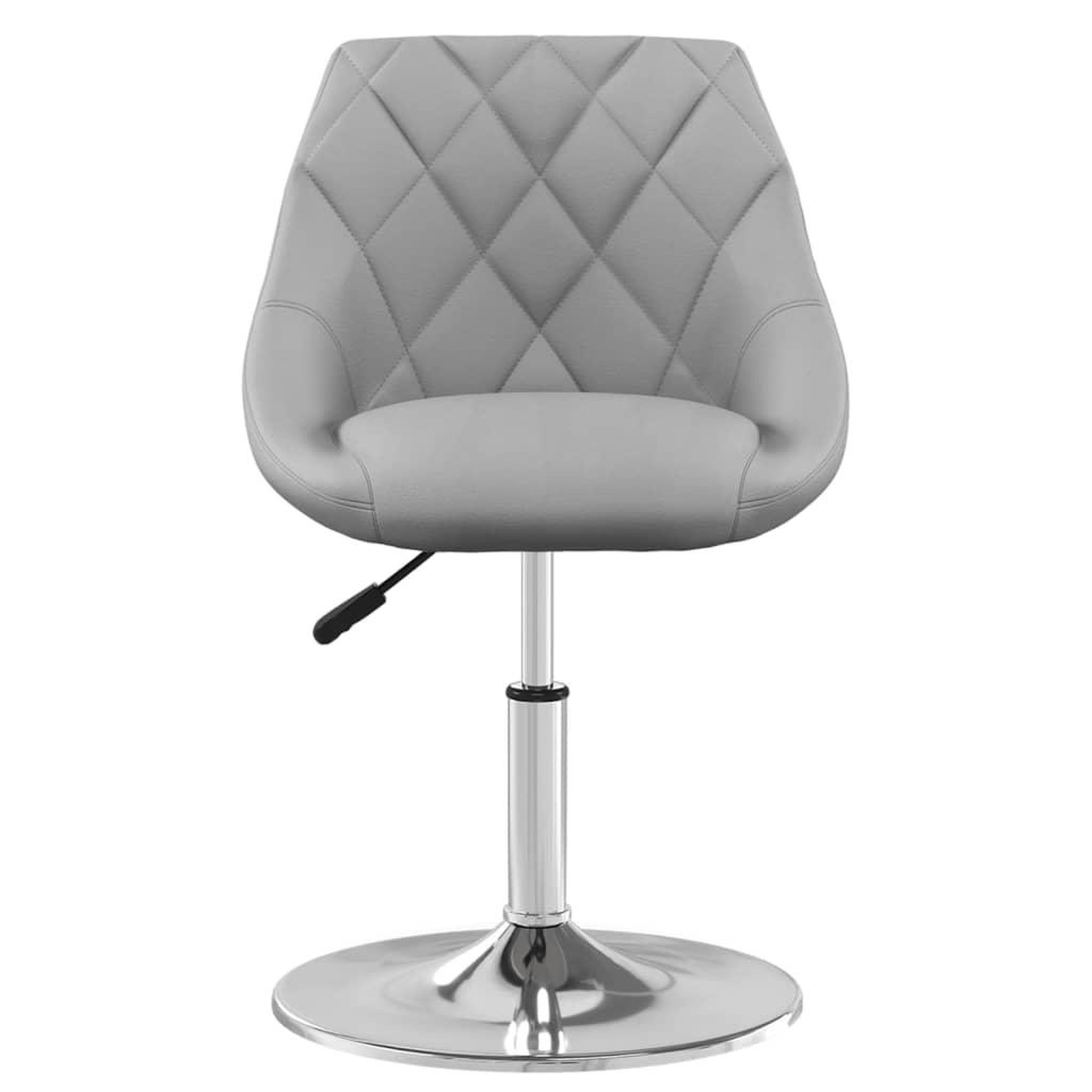 Voir la diapositive 4 : VIDAXL Chaises pivotantes a manger lot de 2 Gris clair Velours