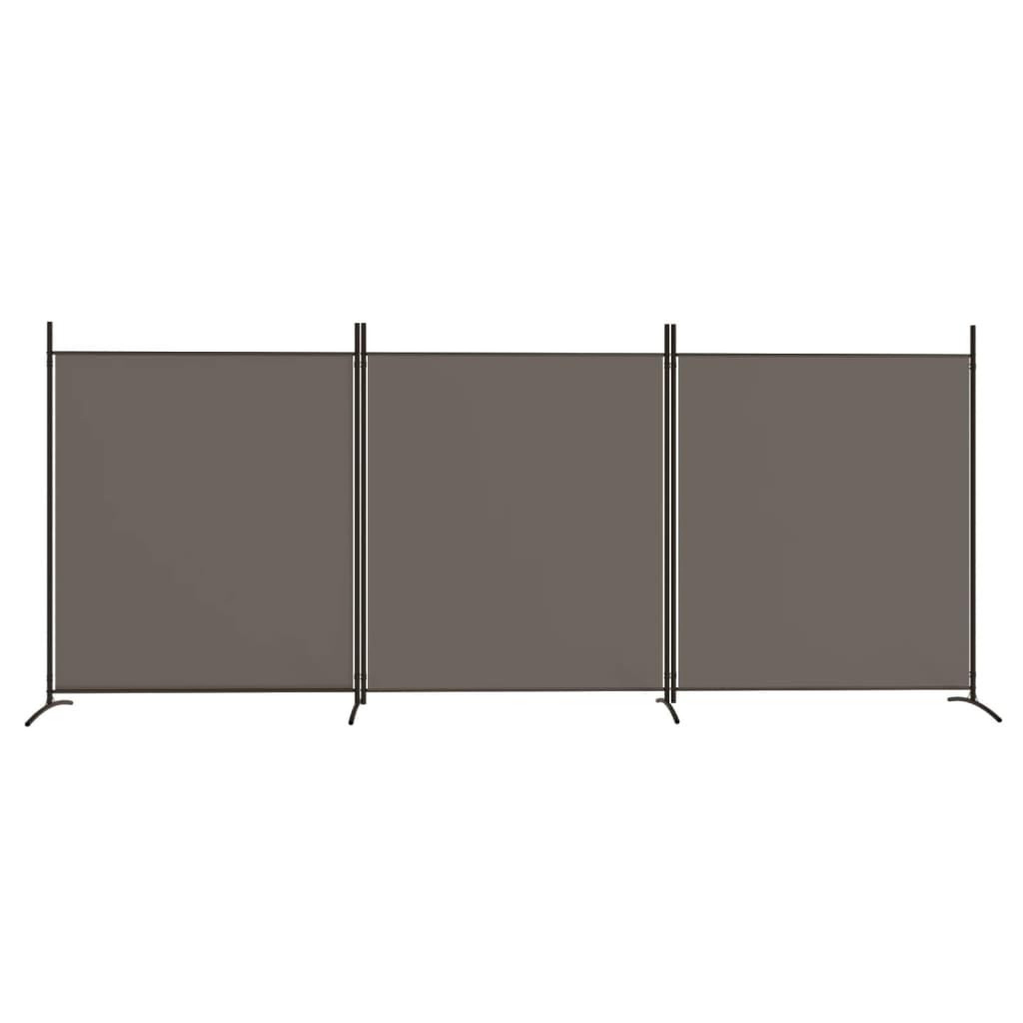 Voir la diapositive 3 : VIDAXL Cloison de separation 3 panneaux Anthracite 525x180 cm Tissu