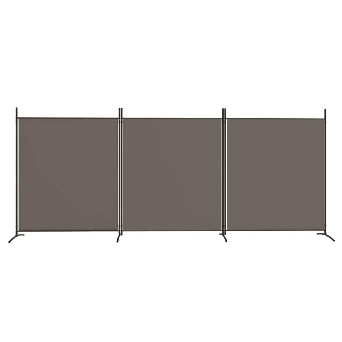 VIDAXL Cloison de separation 3 panneaux Anthracite 525x180 cm Tissu