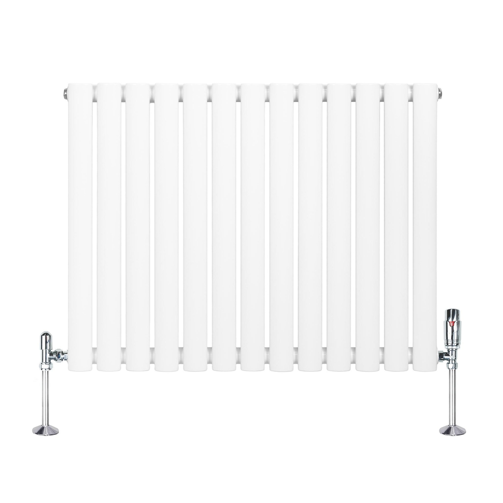 Voir la diapositive 2 : MONSTERSHOP Radiateur à colonnes ovales & vannes, 1 panneau - 600 x 780 mm