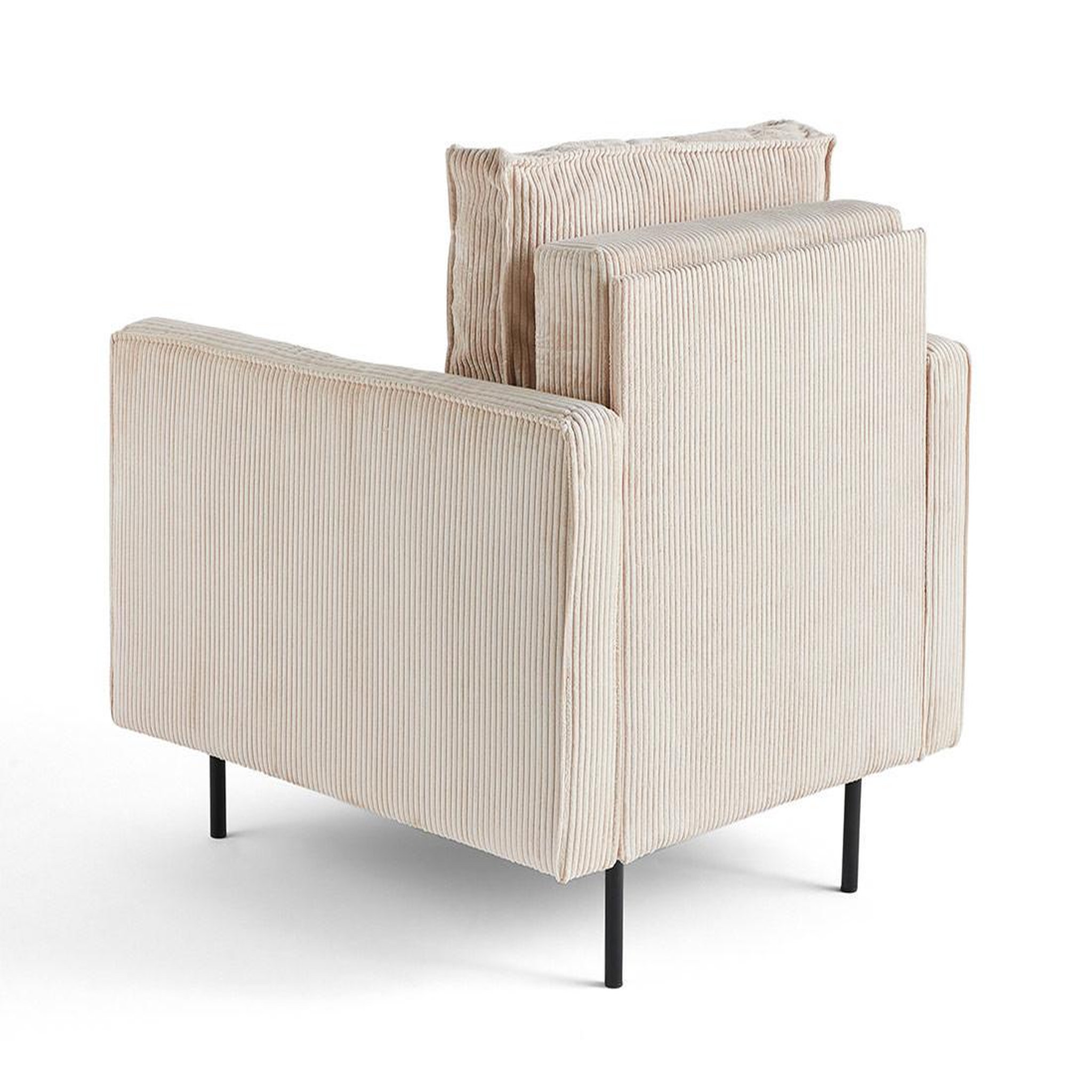 Voir la diapositive 4 : LISA DESIGN Charlie - fauteuil - pieds hauts - en velours côtelé