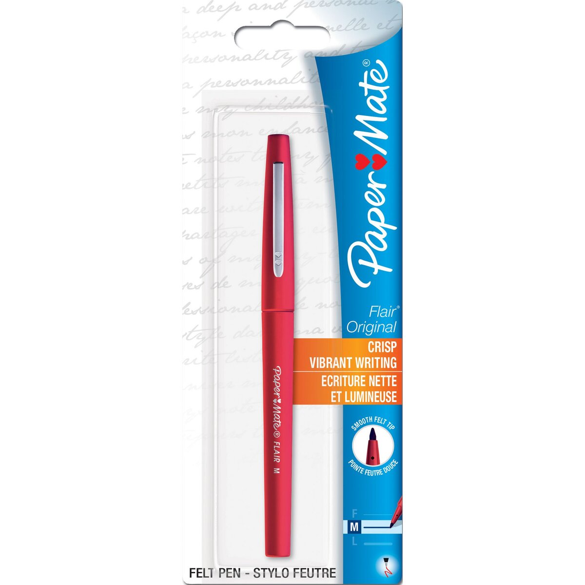 PAPERMATE Stylo feutre Flair Original pointe moyenne - rouge pas cher 