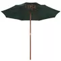 VIDAXL Parasol de terrasse 270 x 270 cm Poteau en bois Vert