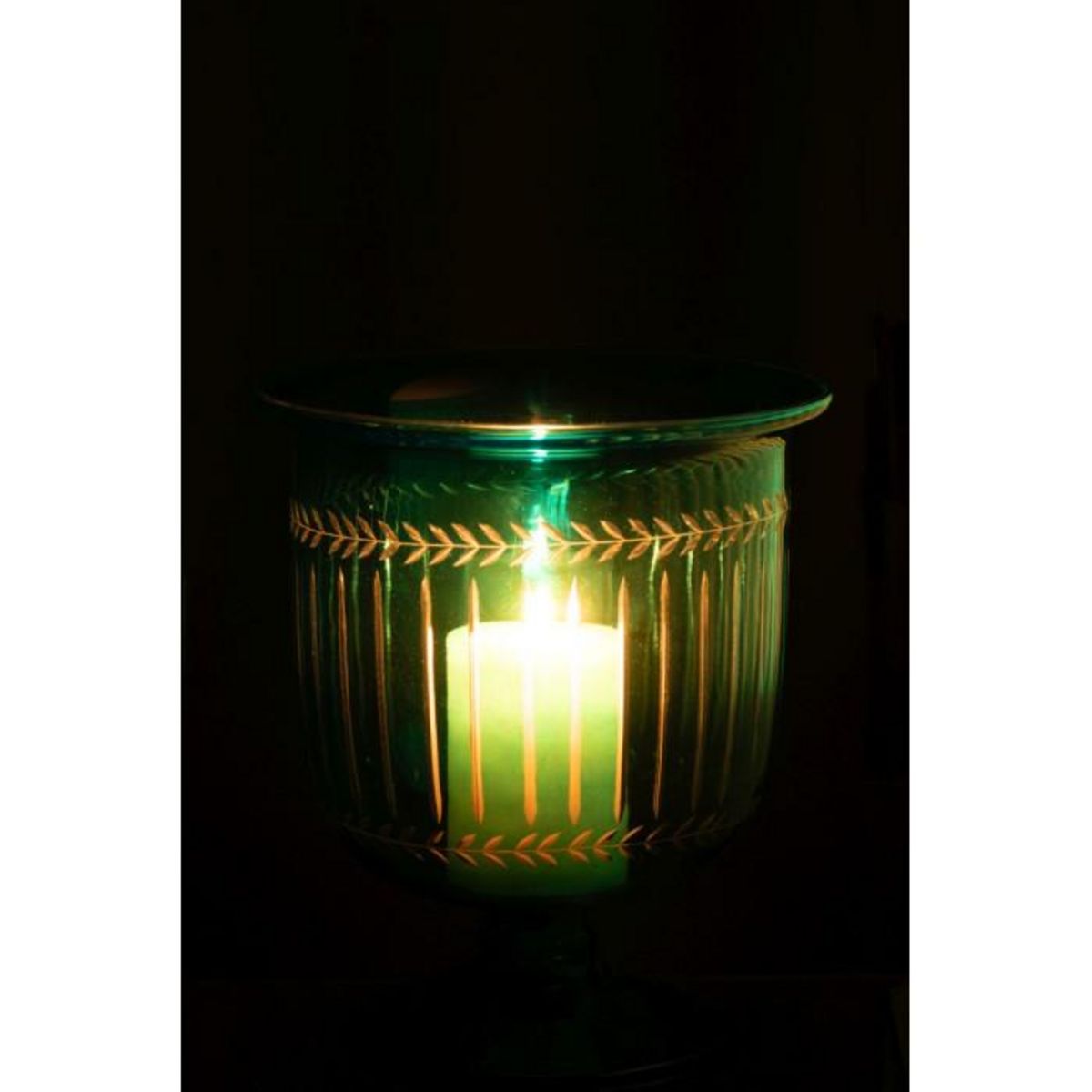 Paris Prix Photophore sur Pied en Verre  Tarifa  24cm Bleu Azur