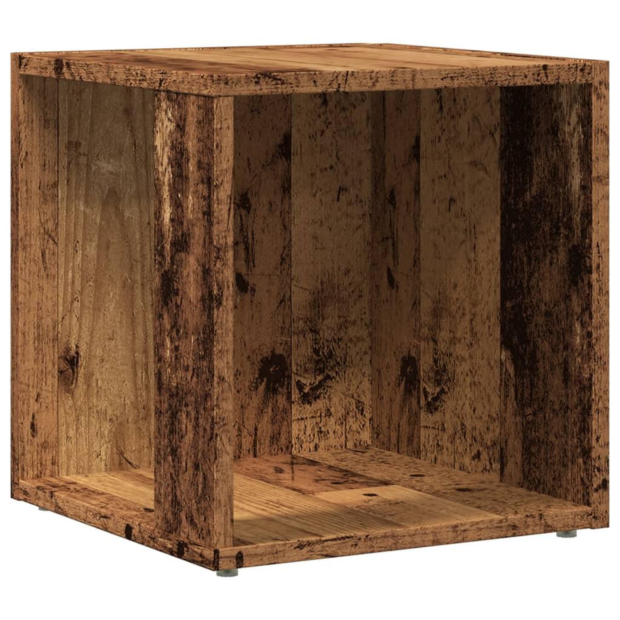 Voir la diapositive 2 : VIDAXL Table d'appoint vieux bois 33x33x34 cm bois d'ingenierie