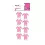  8 Autocollants 3D - Pyjamas Roses - Baby Shower
