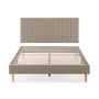 Voir la diapositive 3 : VS VENTA-STOCK Sommier + tête de lit Eris 140x190 cm Beige