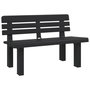 Voir la diapositive 2 : VIDAXL Banc de jardin anthracite 110x52x71 cm polypropylene