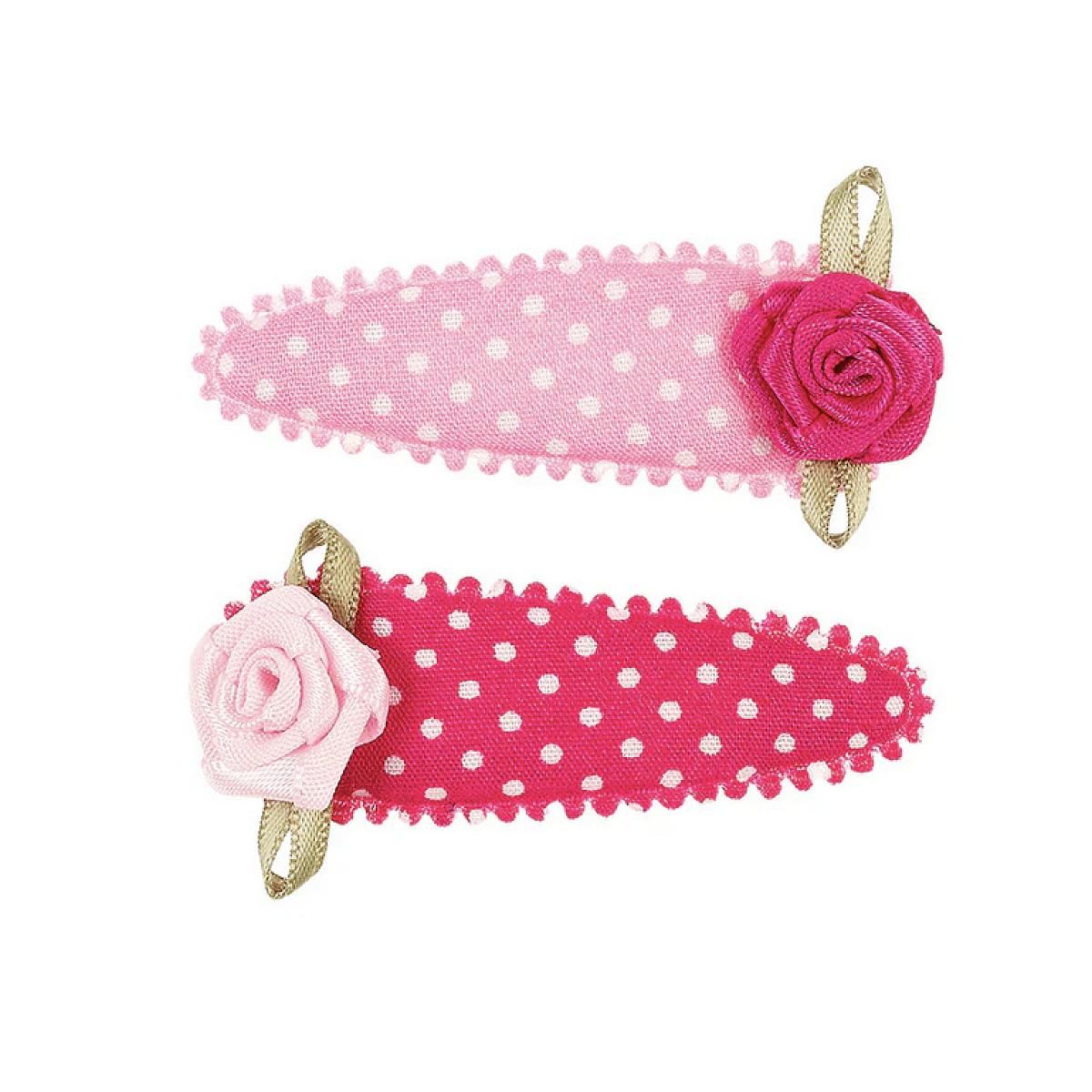SOUZA 2 barrettes Shanne rose a pois