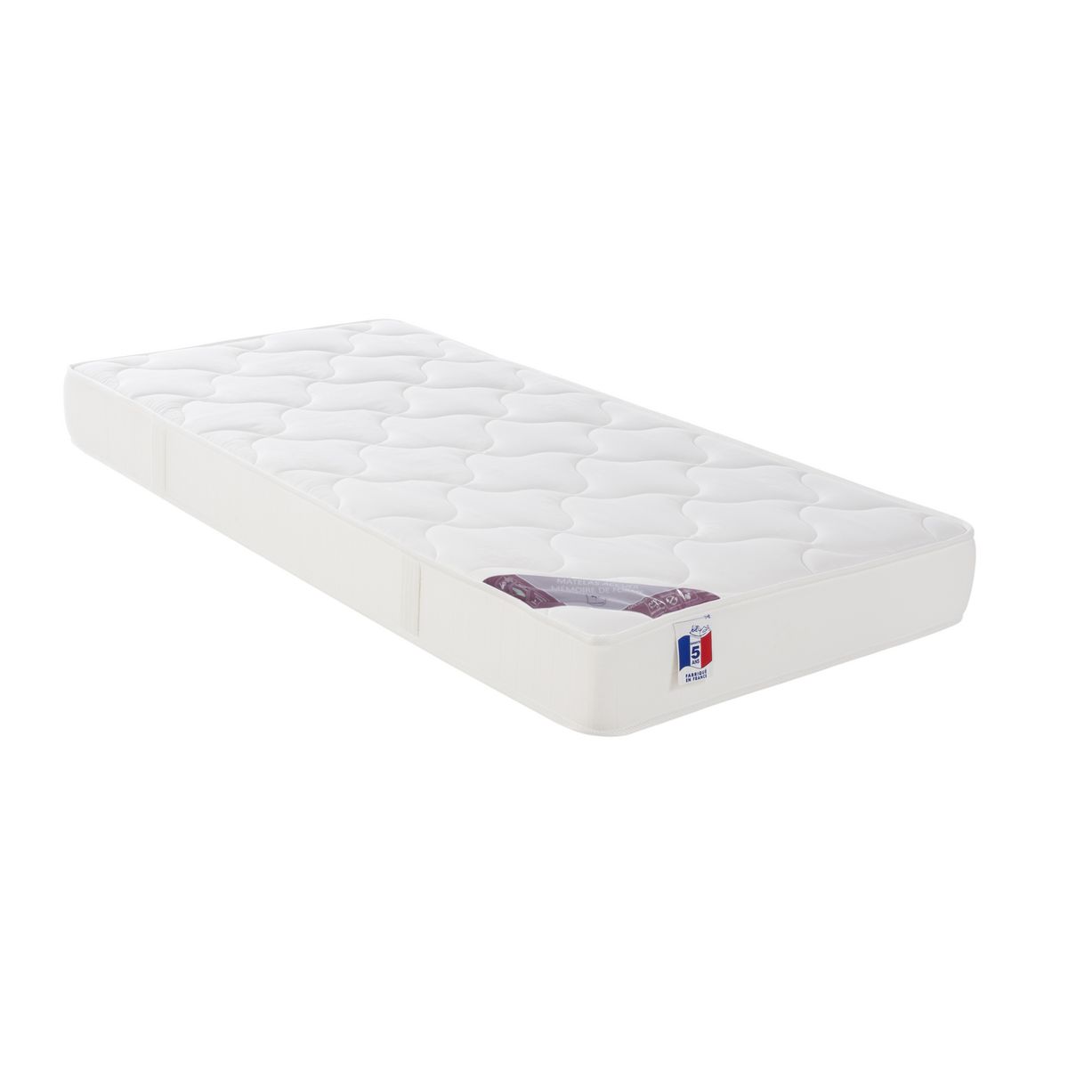 Matelas mémoire de forme ALIZEE 90X190, traitement anti -acariens , anti- bactériens