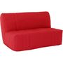 Voir la diapositive 3 : MARKET24 Banquette BZ DREAM - Tissu 100% Coton rouge - Couchage 140x190 cm - Classique - Moelleux