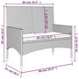 Voir la diapositive 6 : VIDAXL Banc de jardin a 2 places avec coussins Marron Resine tressee